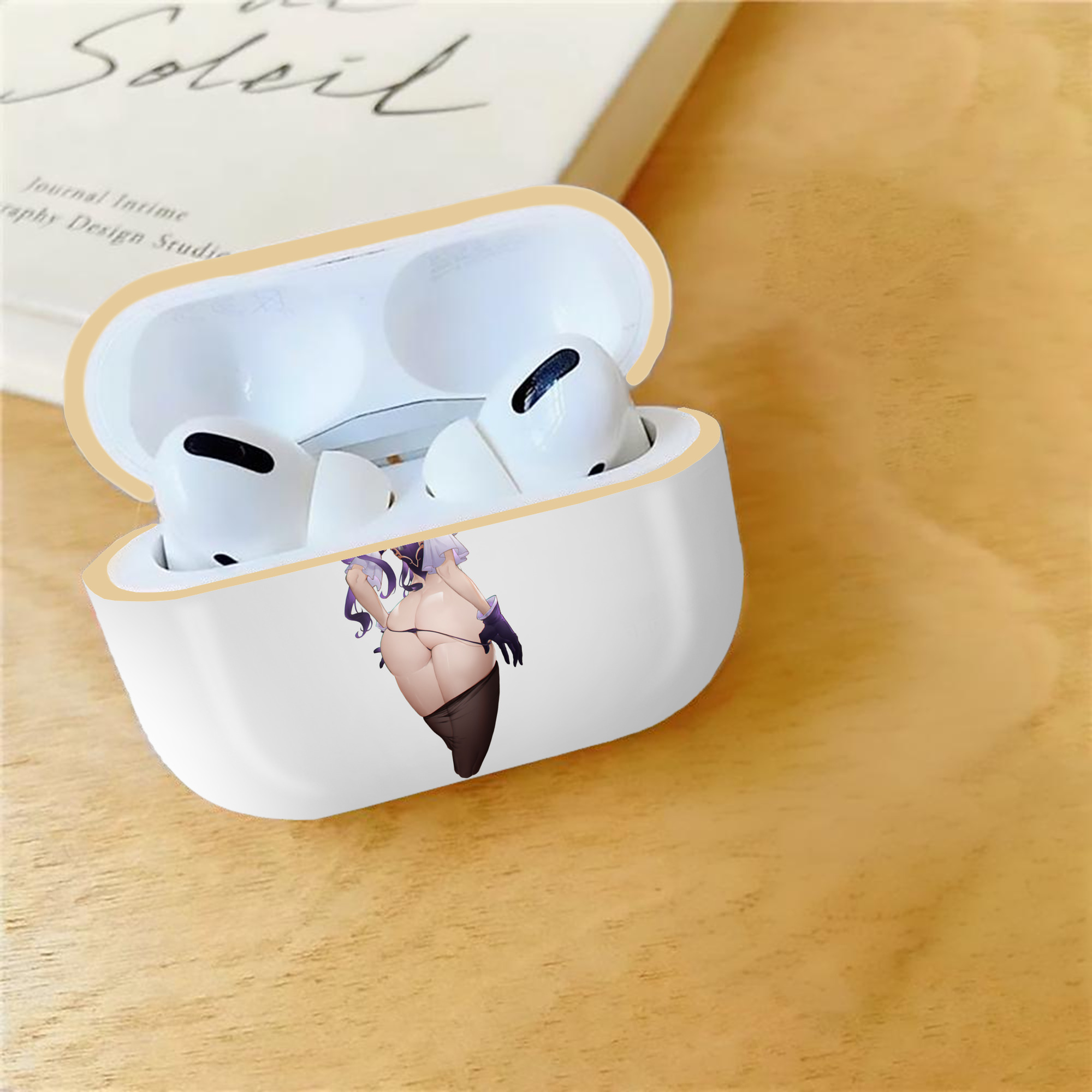 げんし神 刻晴 こくせい genshin Kokusei 【AirPods Pro用】ハードシェル保護ケース｜耐衝撃・防指紋・カラビナ付き商品仕様