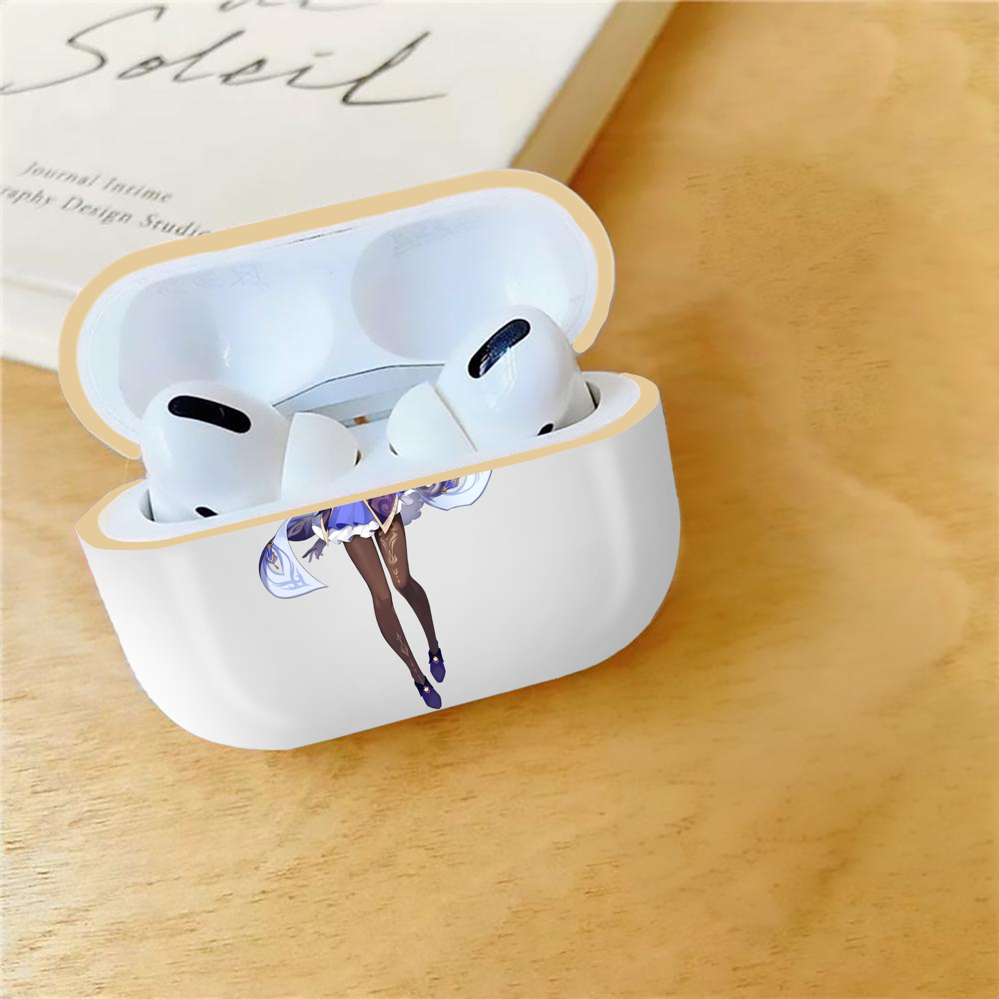 げんし神 刻晴 こくせい genshin Kokusei 【AirPods Pro用】ハードシェル保護ケース｜耐衝撃・防指紋・カラビナ付き商品仕様