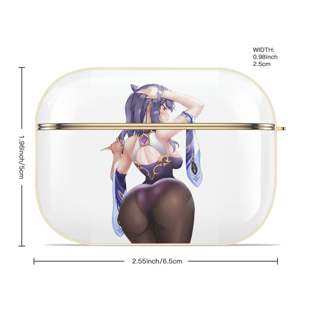 げんし神 刻晴 こくせい genshin Kokusei 【AirPods Pro用】ハードシェル保護ケース｜耐衝撃・防指紋・カラビナ付き商品仕様