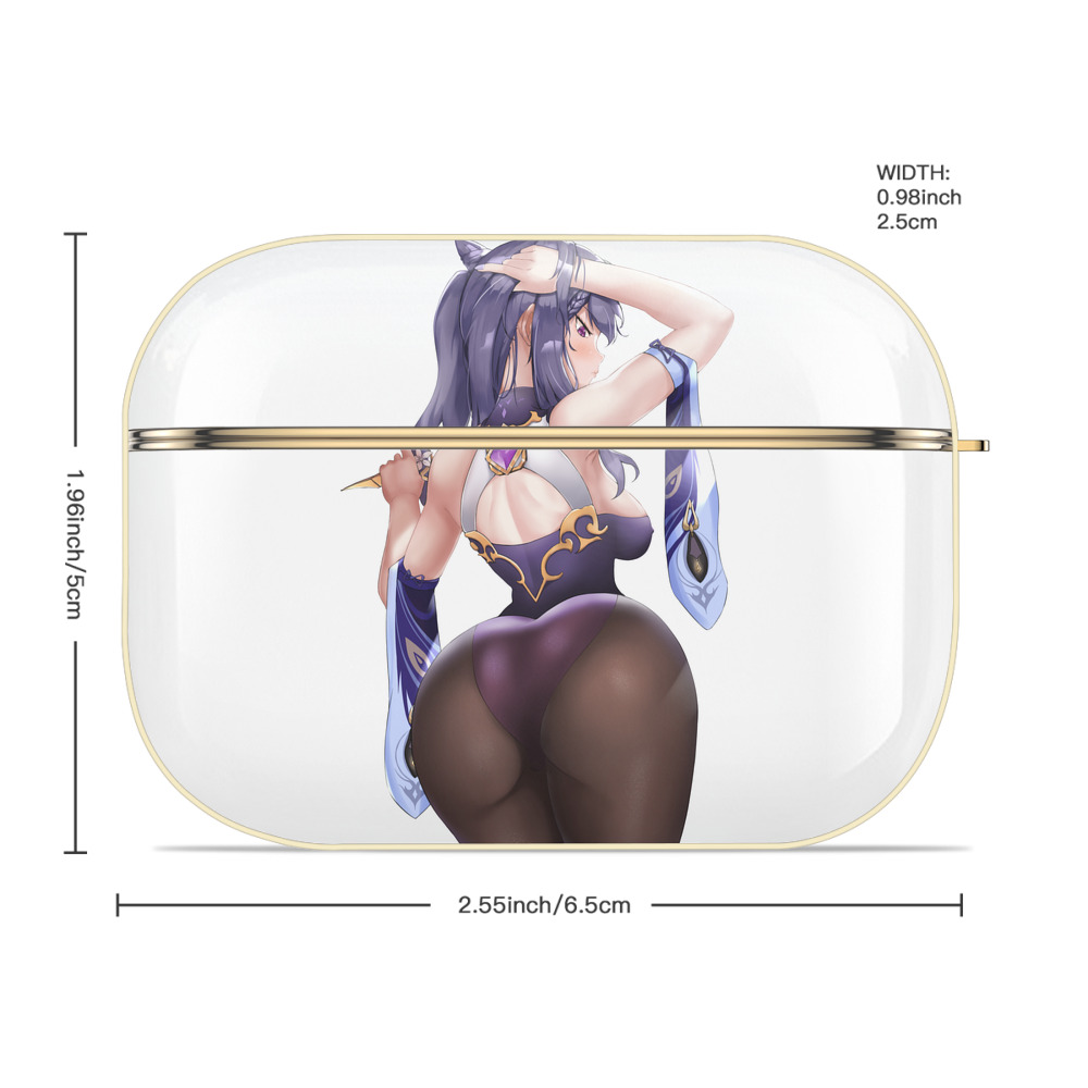 げんし神 刻晴 こくせい genshin Kokusei 【AirPods Pro用】ハードシェル保護ケース｜耐衝撃・防指紋・カラビナ付き商品仕様