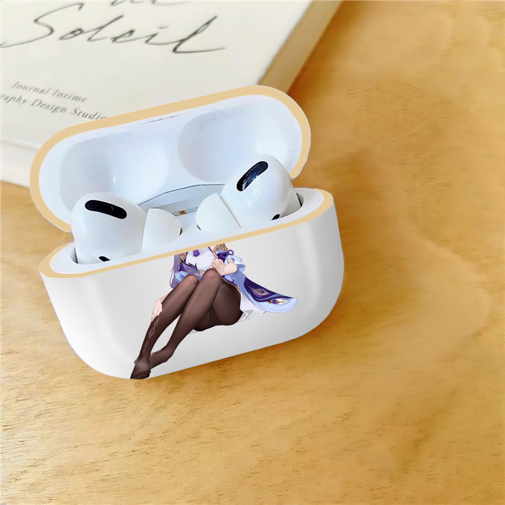 げんし神 刻晴 こくせい genshin Kokusei 【AirPods Pro用】ハードシェル保護ケース｜耐衝撃・防指紋・カラビナ付き商品仕様