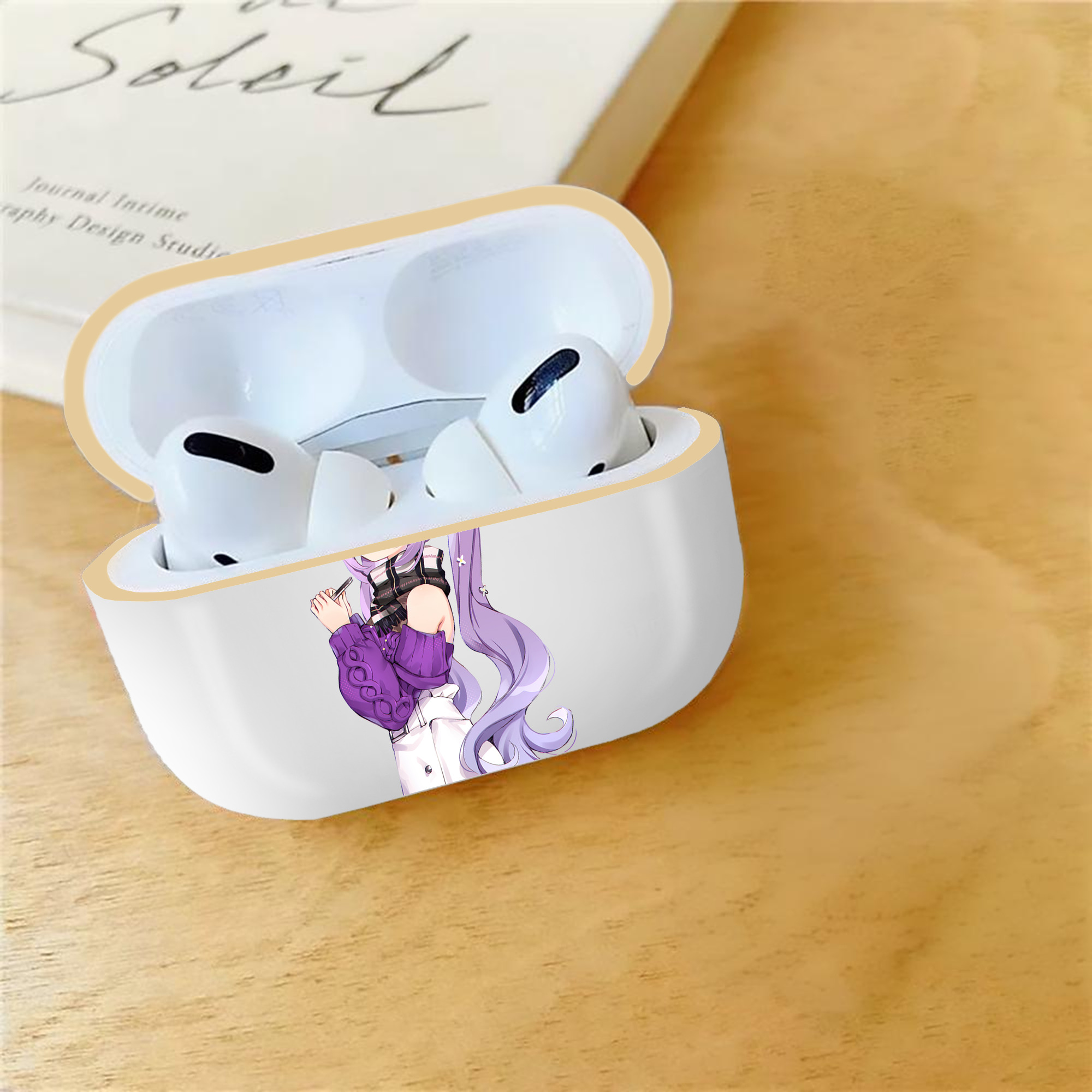 げんし神 刻晴 こくせい genshin Kokusei 【AirPods Pro用】ハードシェル保護ケース｜耐衝撃・防指紋・カラビナ付き商品仕様