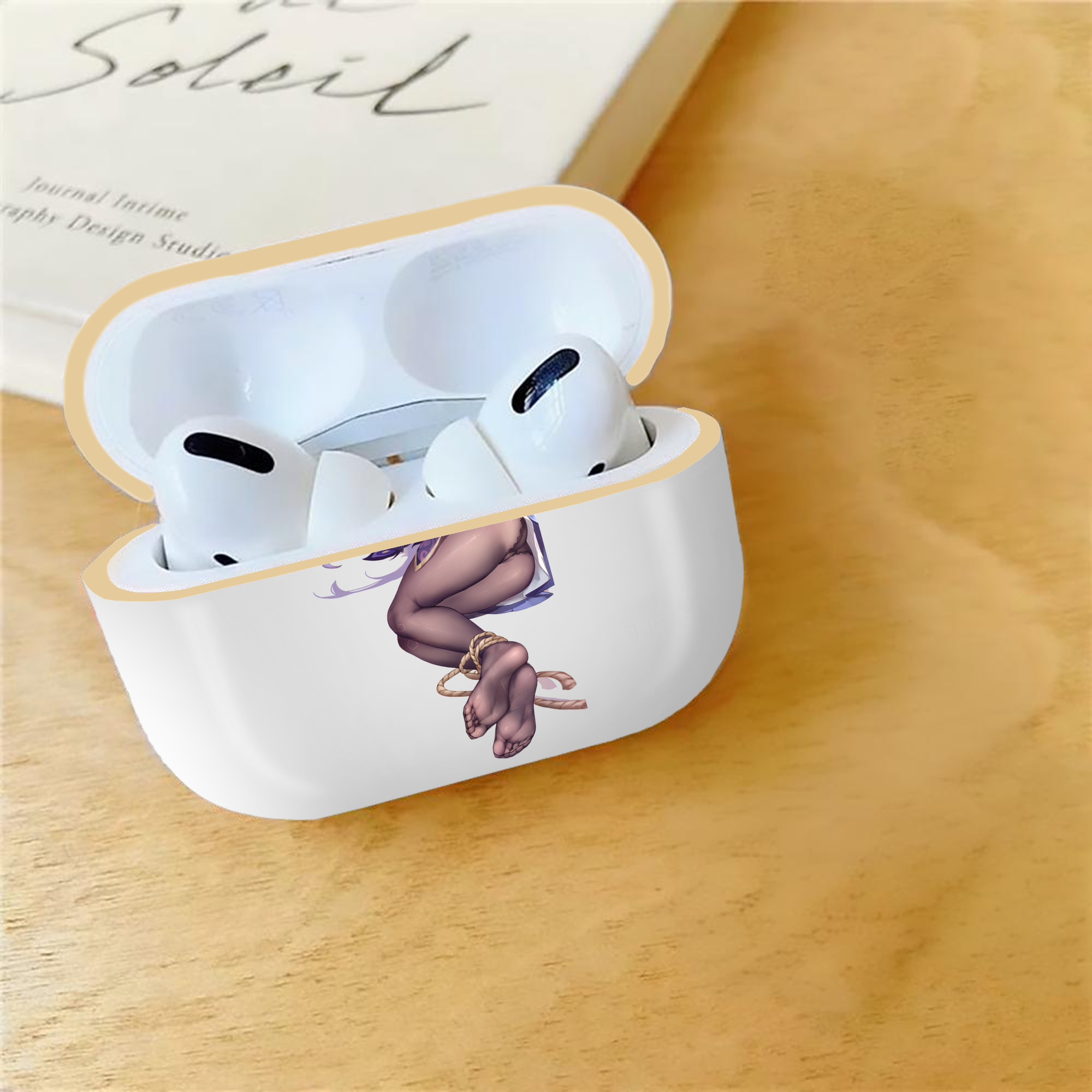 げんし神 刻晴 こくせい genshin Kokusei 【AirPods Pro用】ハードシェル保護ケース｜耐衝撃・防指紋・カラビナ付き商品仕様