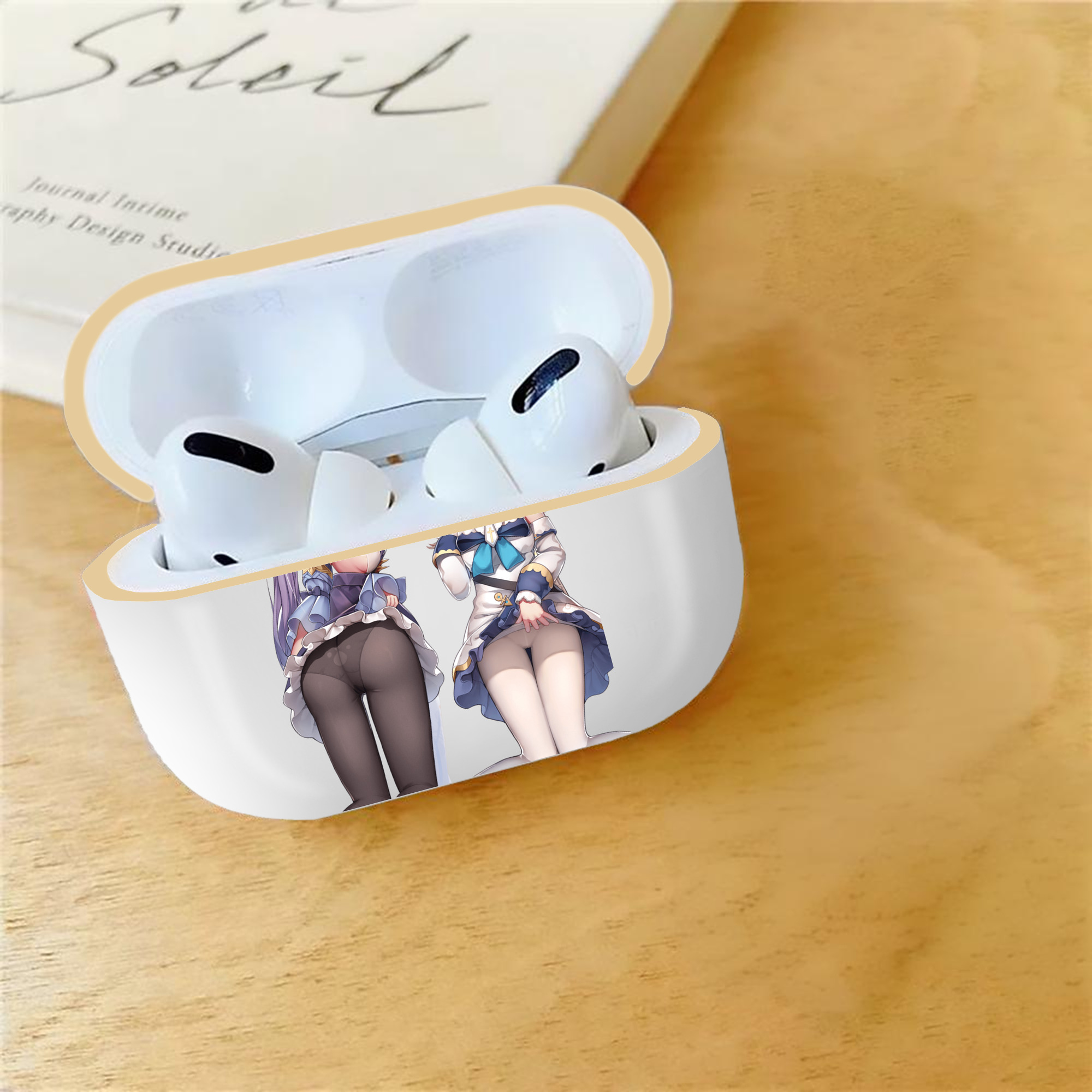 げんし神 刻晴 こくせい genshin Kokusei 【AirPods Pro用】ハードシェル保護ケース｜耐衝撃・防指紋・カラビナ付き商品仕様