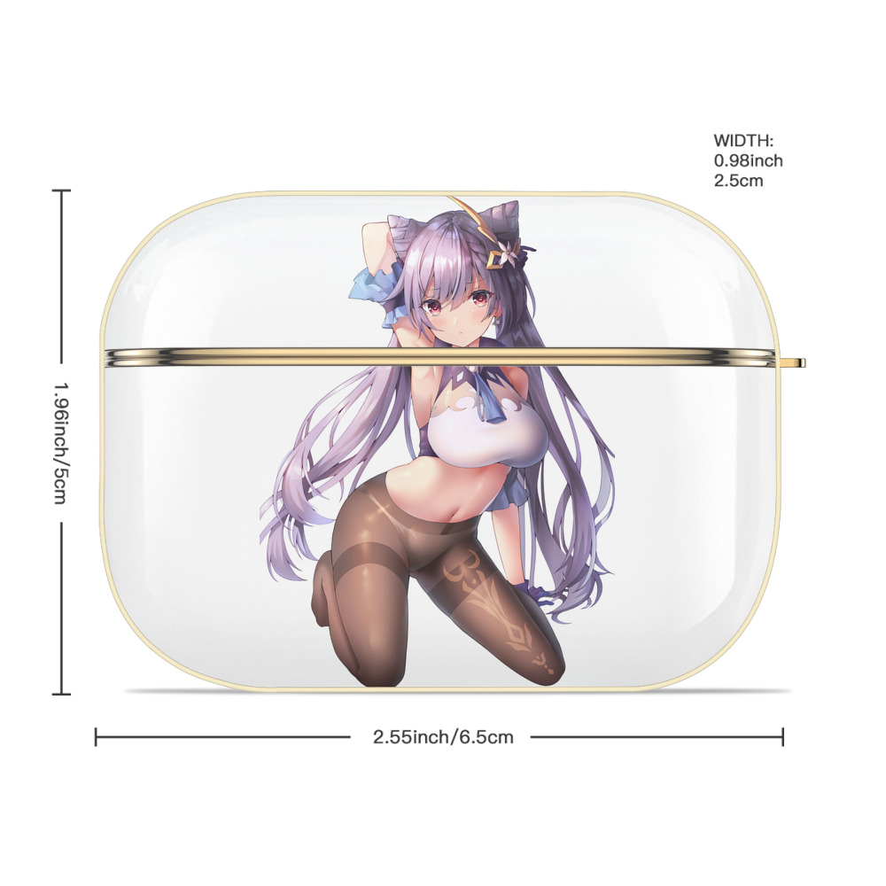 げんし神 刻晴 こくせい genshin Kokusei 【AirPods Pro用】ハードシェル保護ケース｜耐衝撃・防指紋・カラビナ付き商品仕様