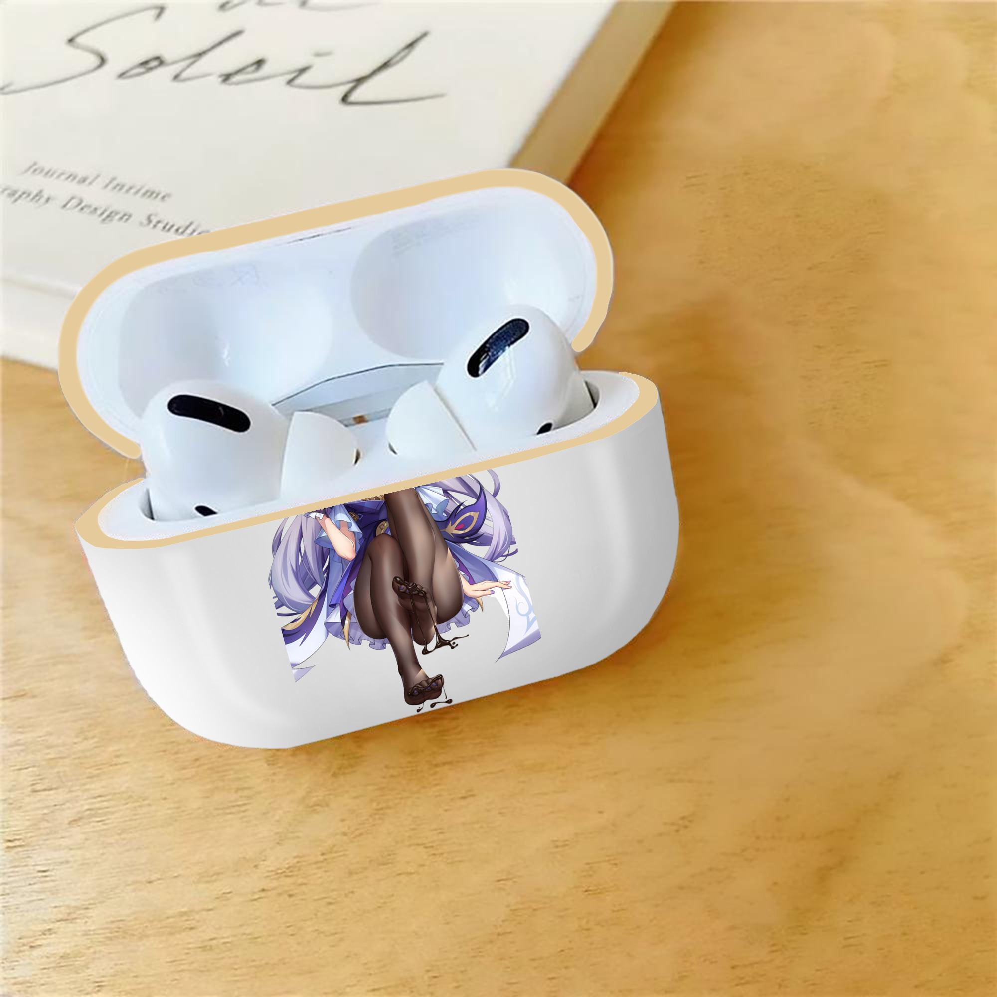 げんし神 刻晴 こくせい genshin Kokusei 【AirPods Pro用】ハードシェル保護ケース｜耐衝撃・防指紋・カラビナ付き商品仕様