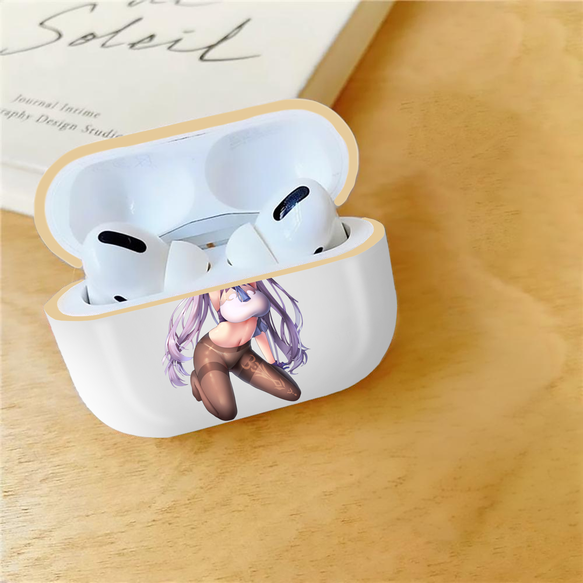 げんし神 刻晴 こくせい genshin Kokusei 【AirPods Pro用】ハードシェル保護ケース｜耐衝撃・防指紋・カラビナ付き商品仕様