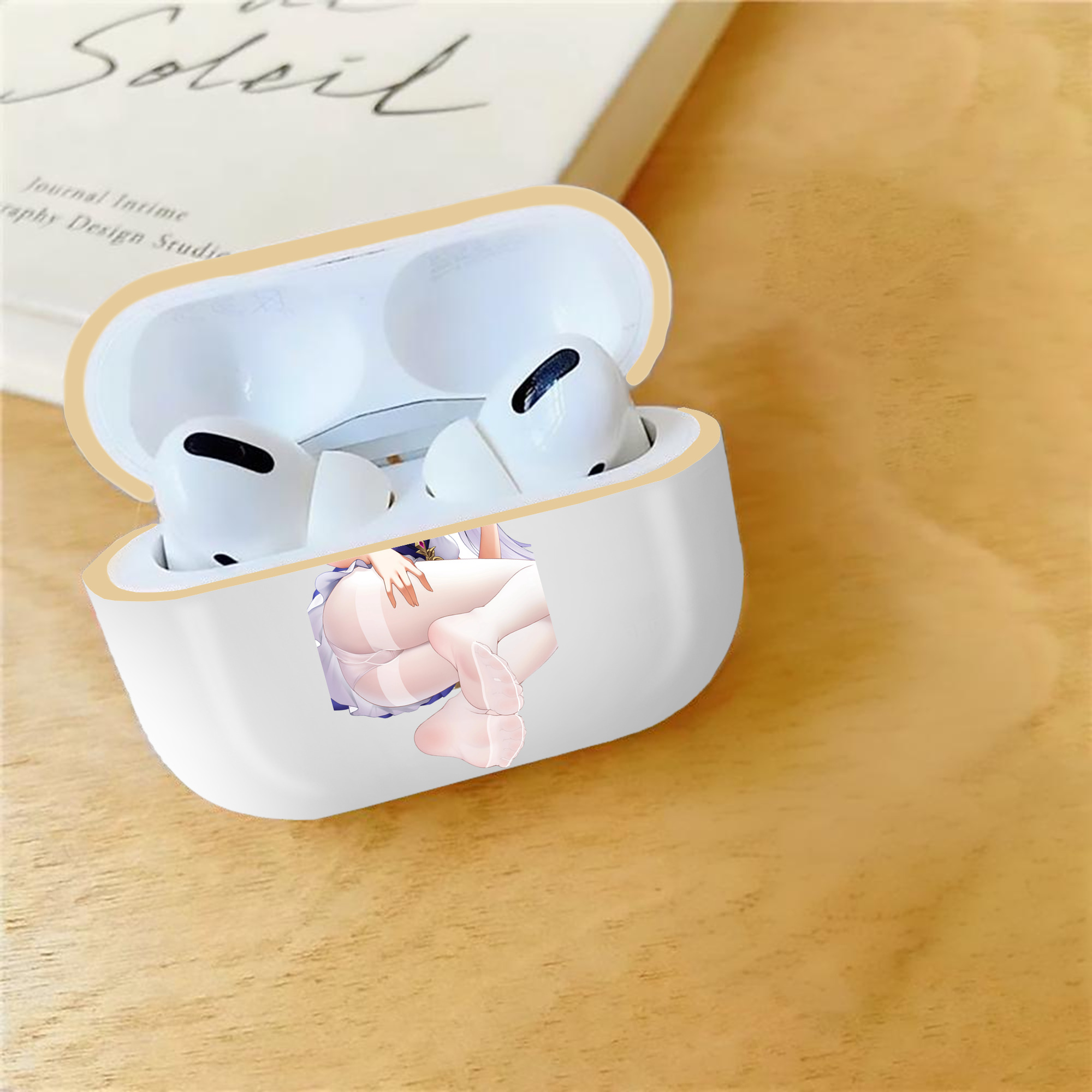 げんし神 刻晴 こくせい genshin Kokusei 【AirPods Pro用】ハードシェル保護ケース｜耐衝撃・防指紋・カラビナ付き商品仕様