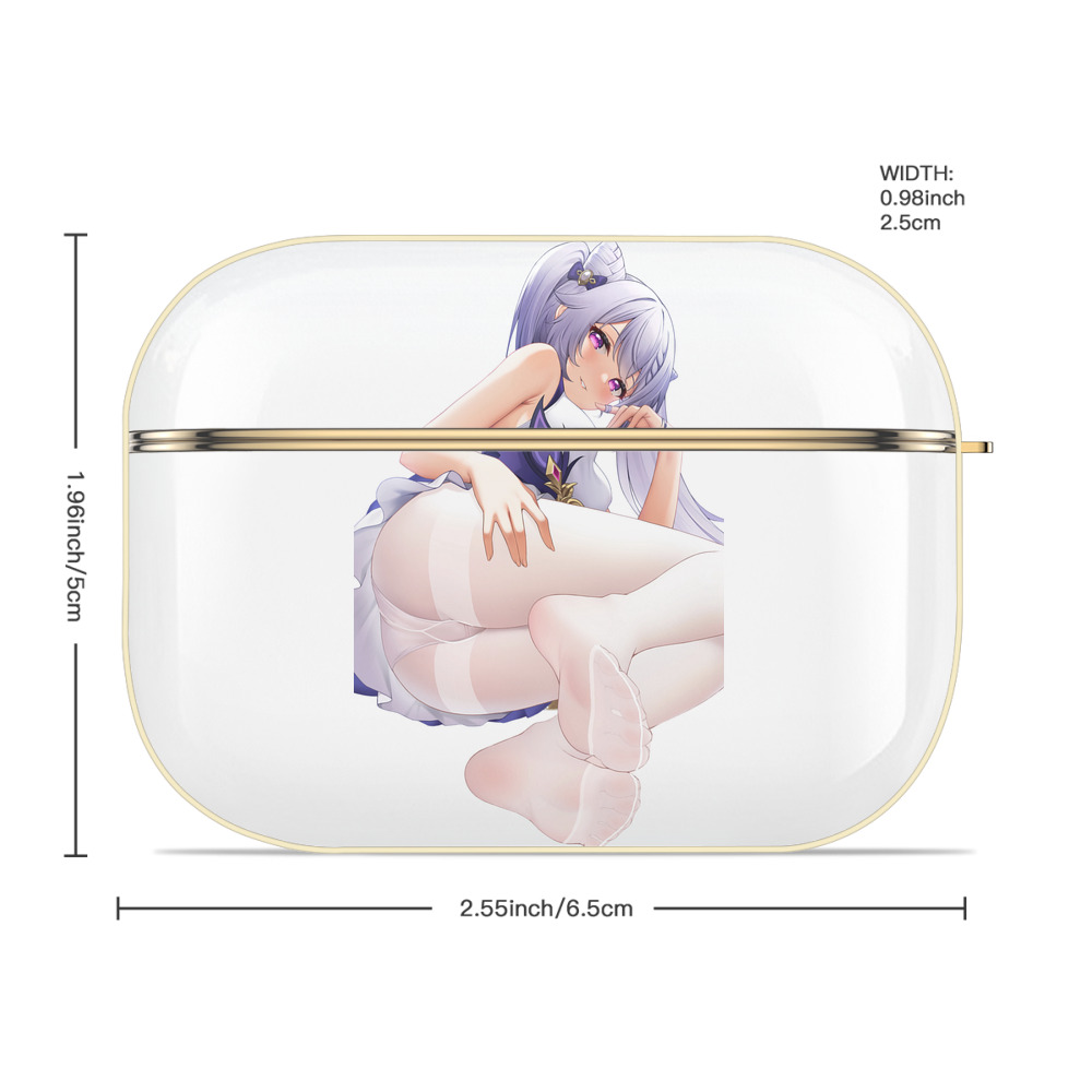 げんし神 刻晴 こくせい genshin Kokusei 【AirPods Pro用】ハードシェル保護ケース｜耐衝撃・防指紋・カラビナ付き商品仕様