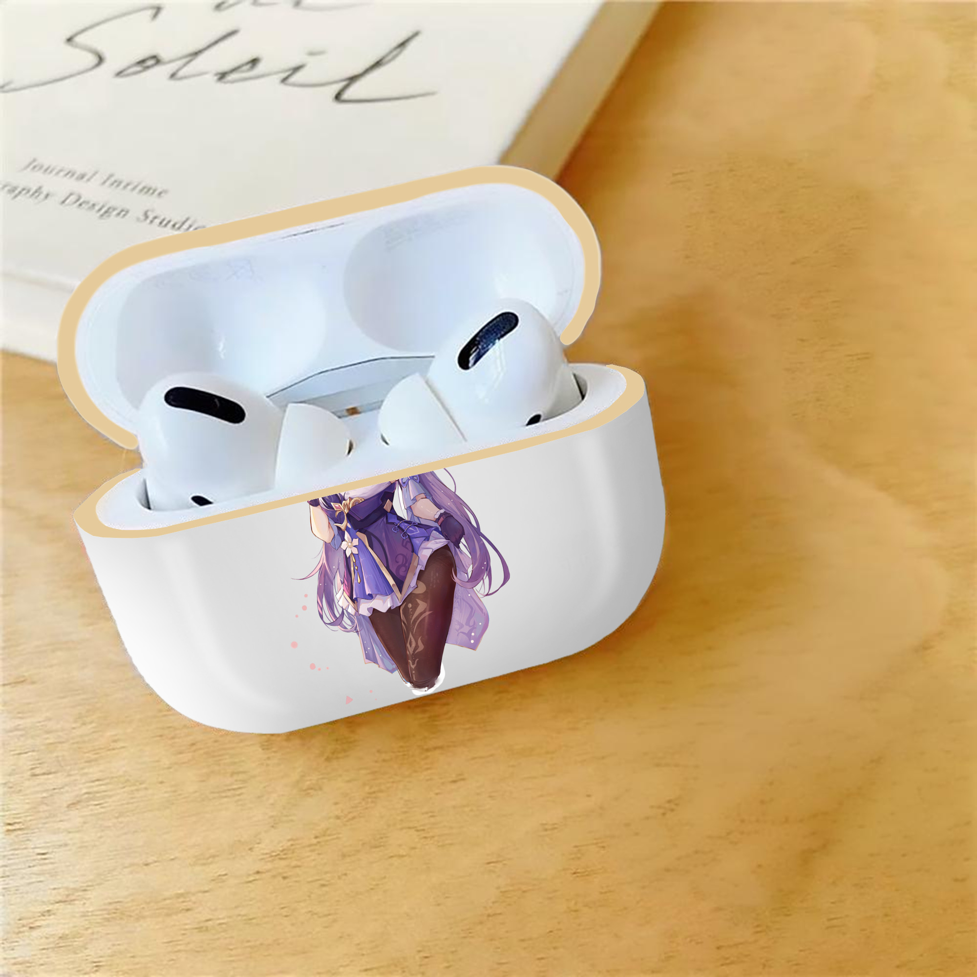 げんし神 刻晴 こくせい genshin Kokusei 【AirPods Pro用】ハードシェル保護ケース｜耐衝撃・防指紋・カラビナ付き商品仕様