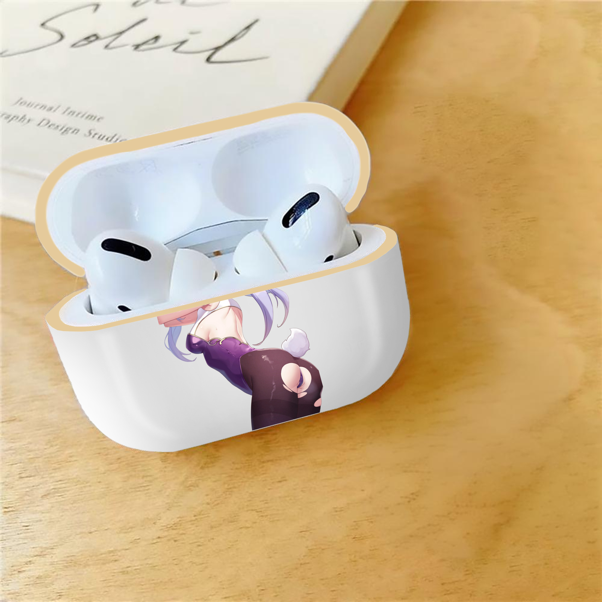 げんし神 刻晴 こくせい genshin Kokusei 【AirPods Pro用】ハードシェル保護ケース｜耐衝撃・防指紋・カラビナ付き商品仕様