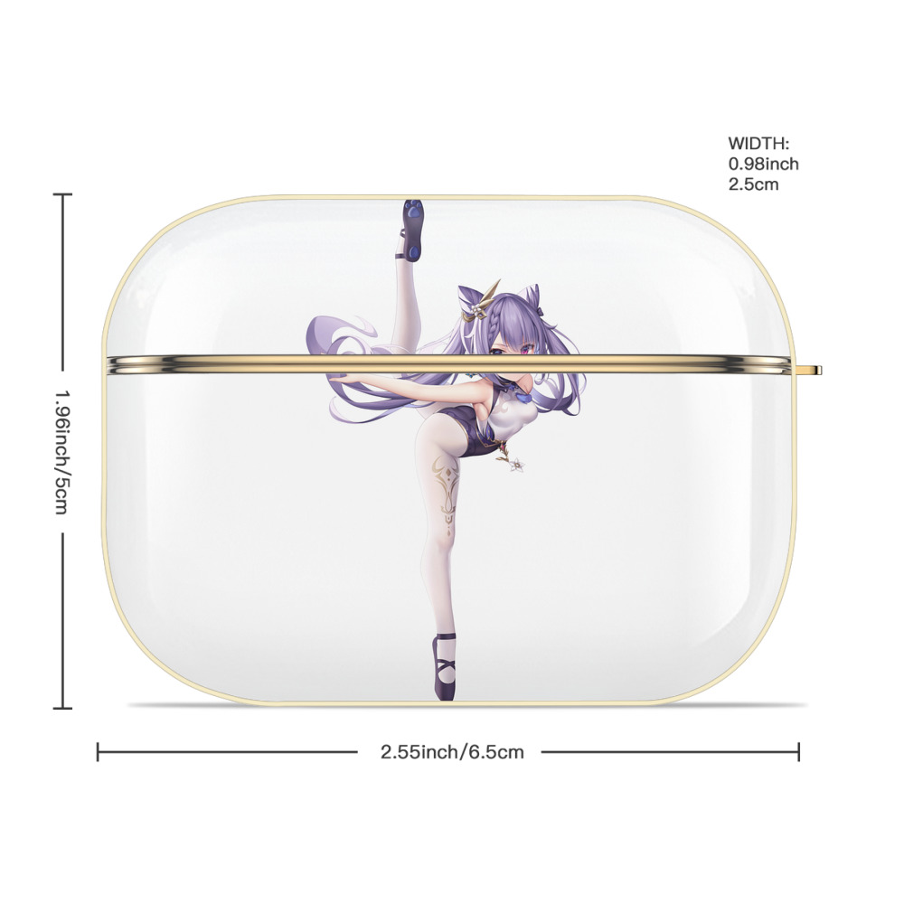げんし神 刻晴 こくせい genshin Kokusei 【AirPods Pro用】ハードシェル保護ケース｜耐衝撃・防指紋・カラビナ付き商品仕様