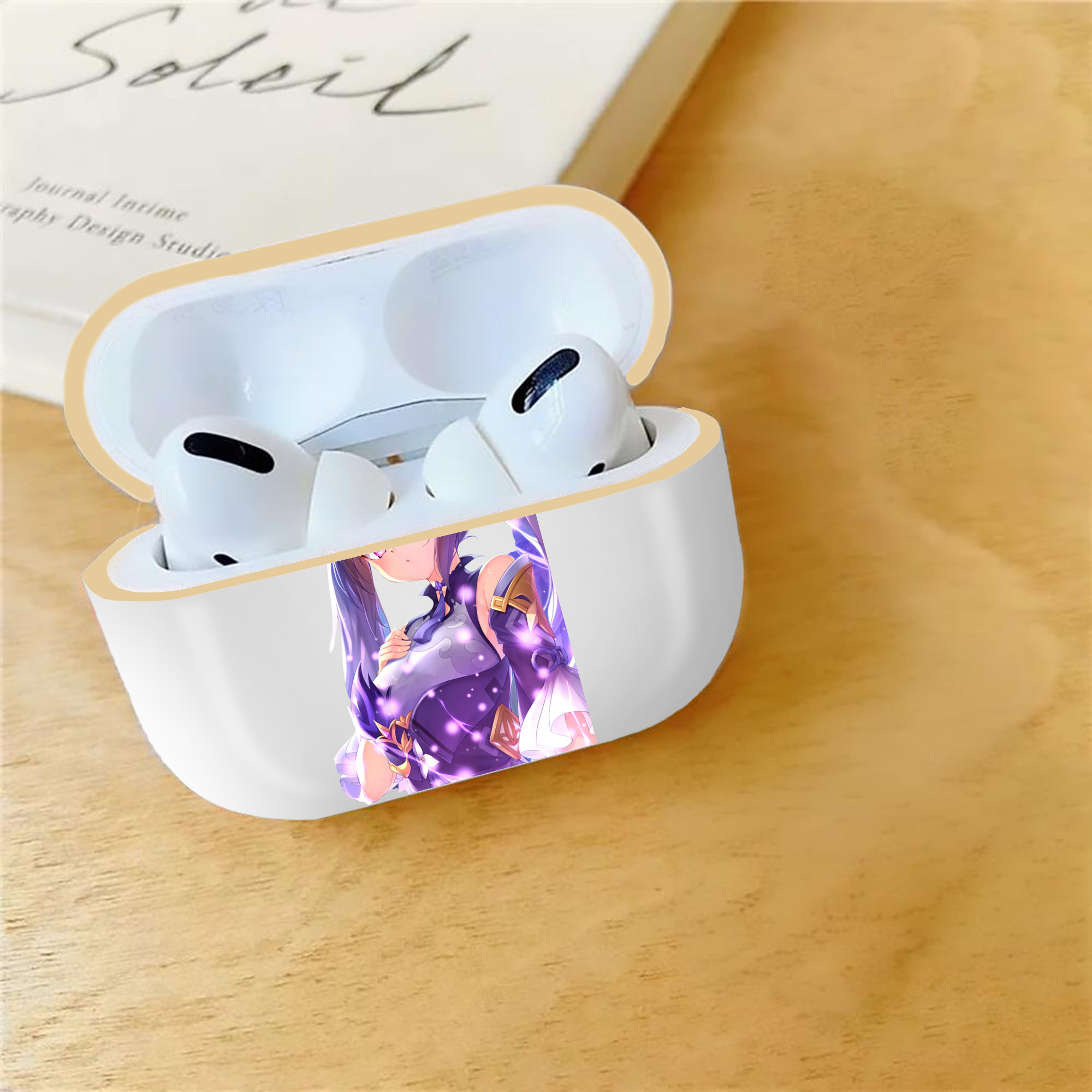 げんし神 刻晴 こくせい genshin Kokusei 【AirPods Pro用】ハードシェル保護ケース｜耐衝撃・防指紋・カラビナ付き商品仕様