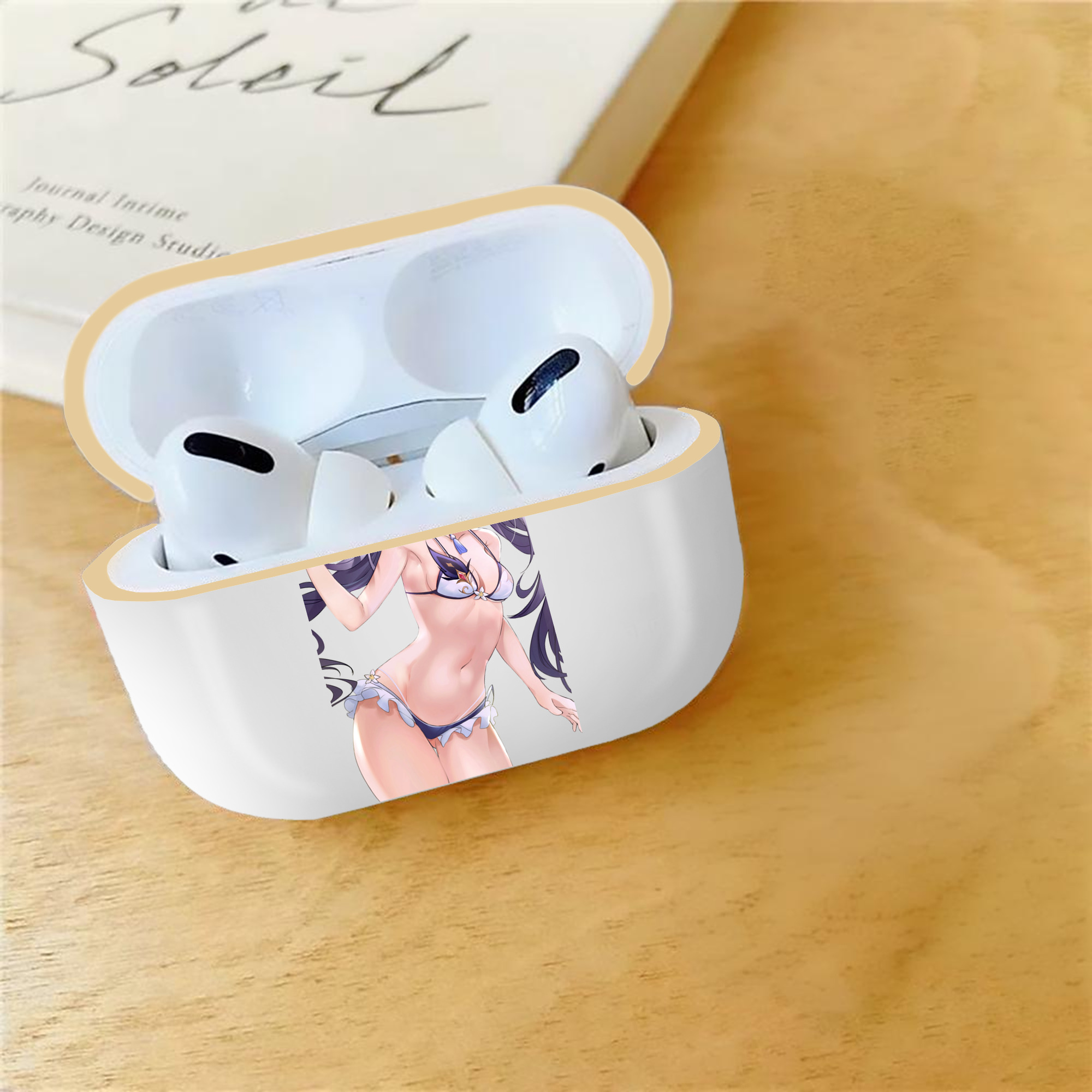 げんし神 刻晴 こくせい genshin Kokusei 【AirPods Pro用】ハードシェル保護ケース｜耐衝撃・防指紋・カラビナ付き商品仕様