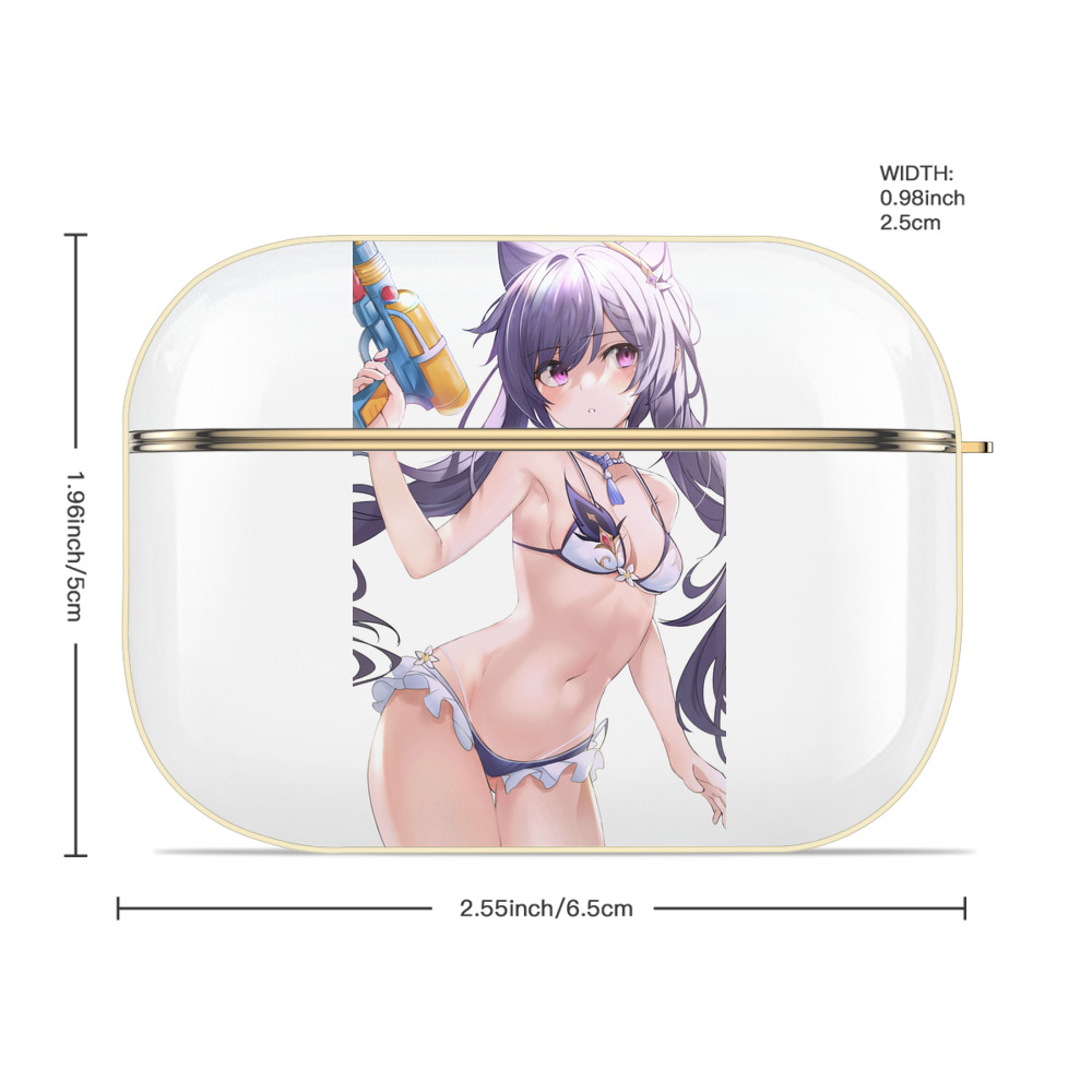 げんし神 刻晴 こくせい genshin Kokusei 【AirPods Pro用】ハードシェル保護ケース｜耐衝撃・防指紋・カラビナ付き商品仕様