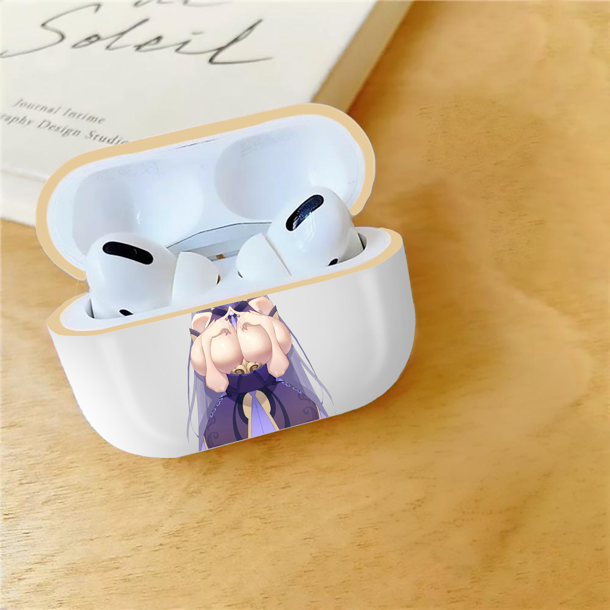 げんし神 刻晴 こくせい genshin Kokusei 【AirPods Pro用】ハードシェル保護ケース｜耐衝撃・防指紋・カラビナ付き商品仕様