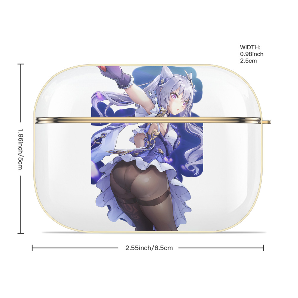 げんし神 刻晴 こくせい genshin Kokusei 【AirPods Pro用】ハードシェル保護ケース｜耐衝撃・防指紋・カラビナ付き商品仕様