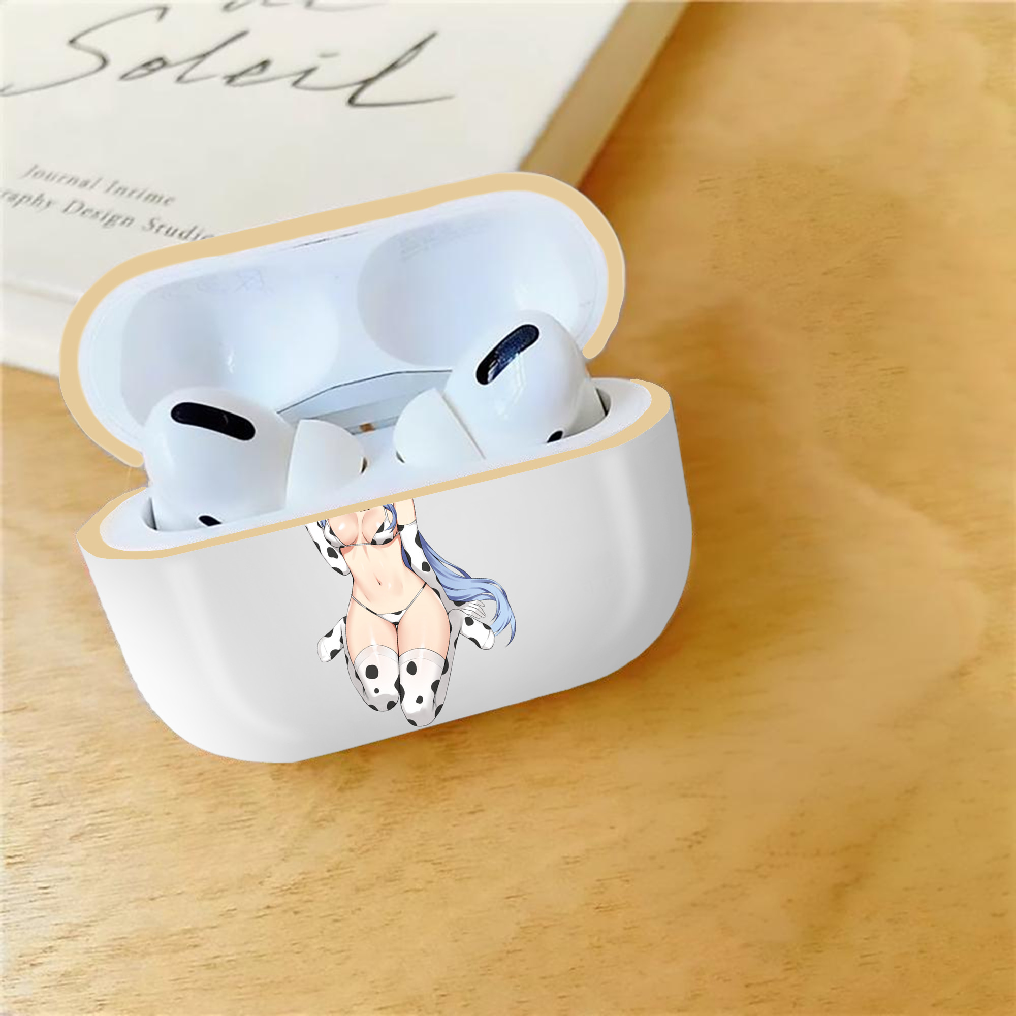 げんし神 甘雨 かんう genshin Ganyu 【AirPods Pro用】ハードシェル保護ケース｜耐衝撃・防指紋・カラビナ付き商品仕様