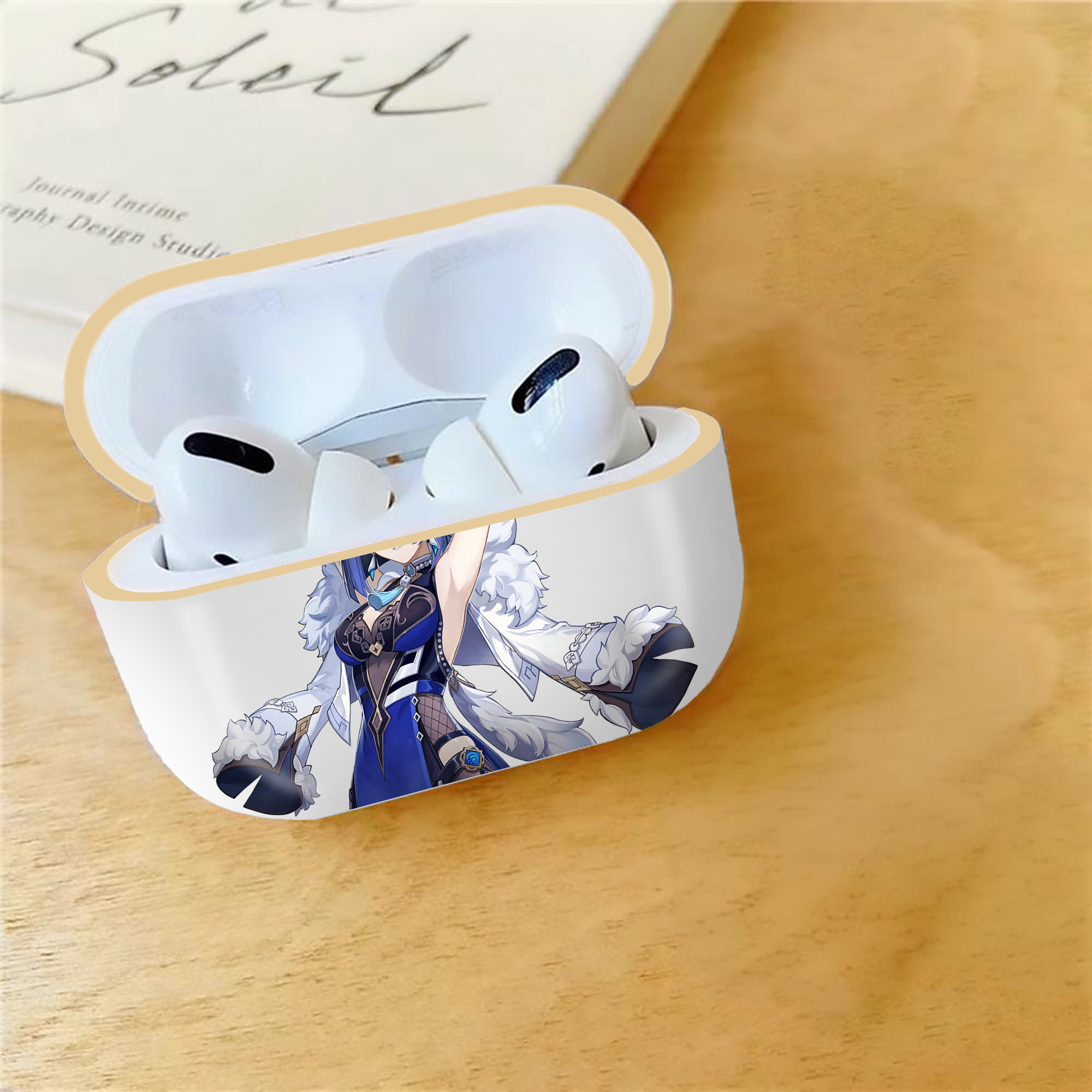 げんし神 夜兰 やらん genshin Yaran 【AirPods Pro用】ハードシェル保護ケース｜耐衝撃・防指紋・カラビナ付き商品仕様