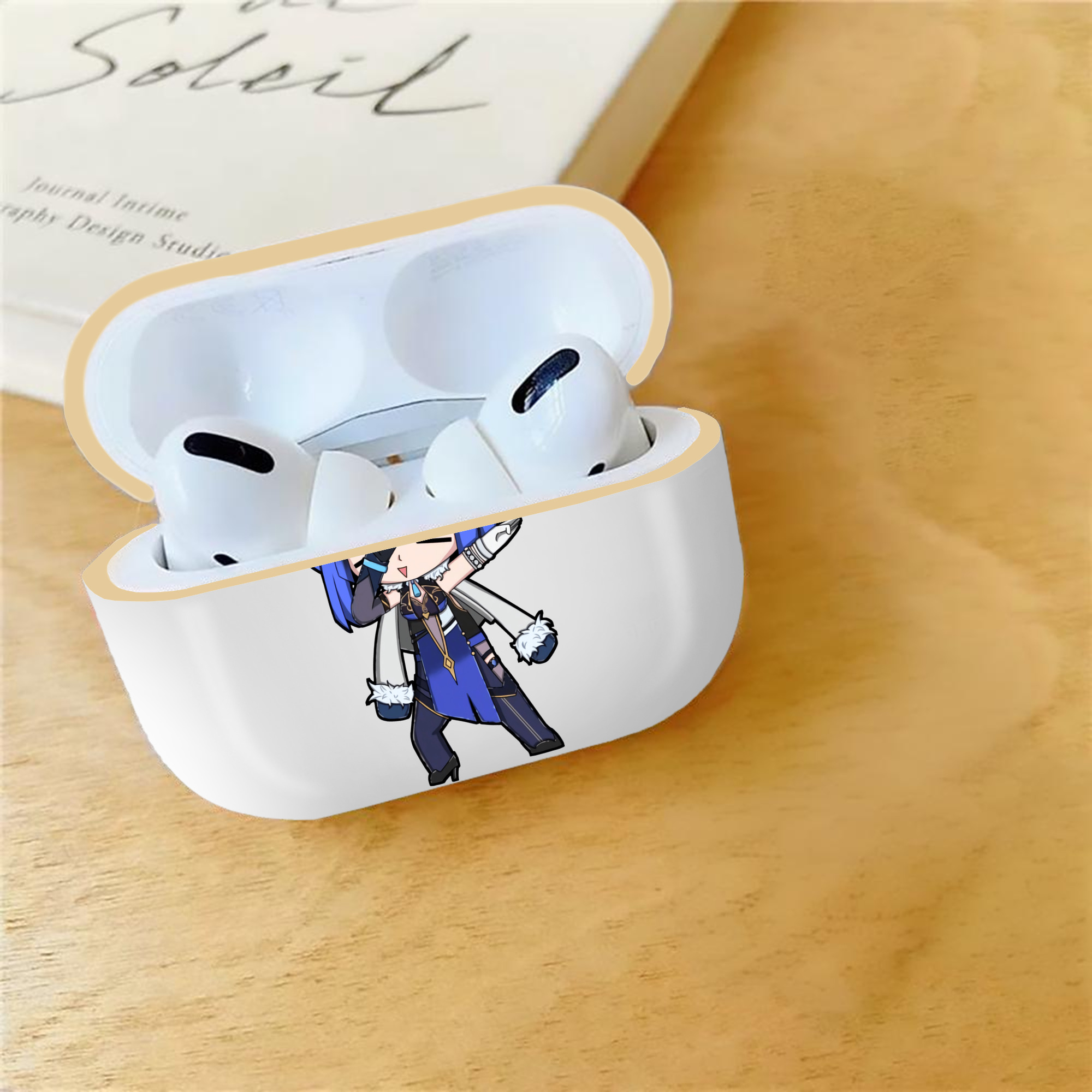 げんし神 夜兰 やらん genshin Yaran 【AirPods Pro用】ハードシェル保護ケース｜耐衝撃・防指紋・カラビナ付き商品仕様