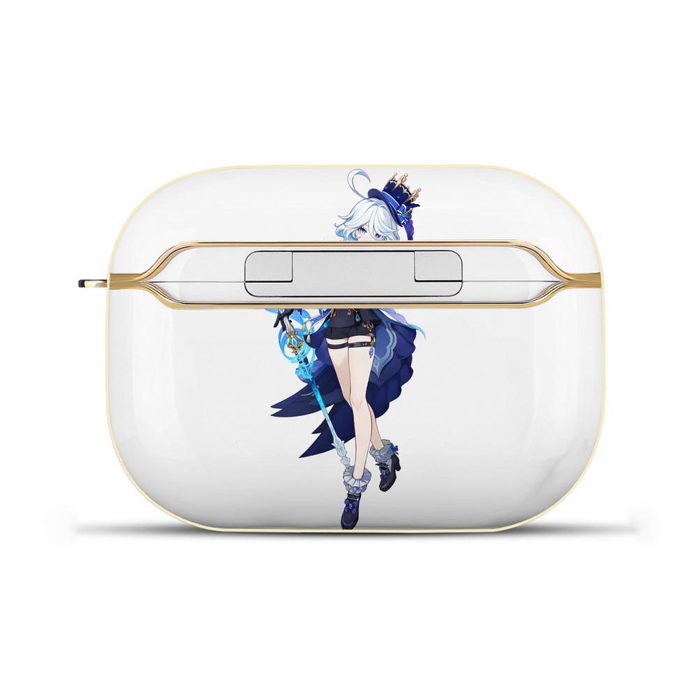 げんし神 フリーナ genshin Furina 【AirPods Pro用】ハードシェル保護ケース｜耐衝撃・防指紋・カラビナ付き商品仕様