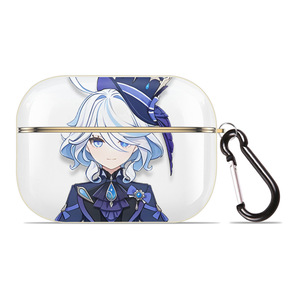 げんし神 フリーナ genshin Furina 【AirPods Pro用】ハードシェル保護ケース｜耐衝撃・防指紋・カラビナ付き商品仕様