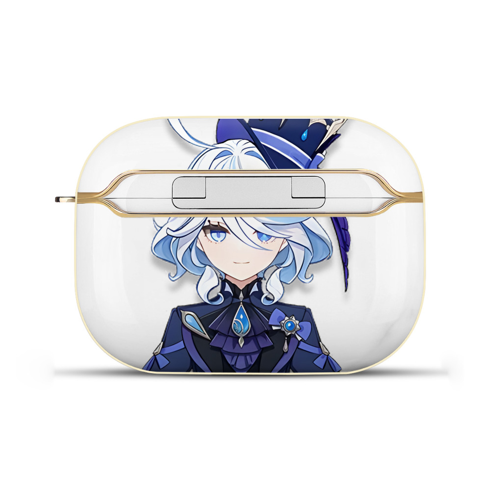 げんし神 フリーナ genshin Furina 【AirPods Pro用】ハードシェル保護ケース｜耐衝撃・防指紋・カラビナ付き商品仕様
