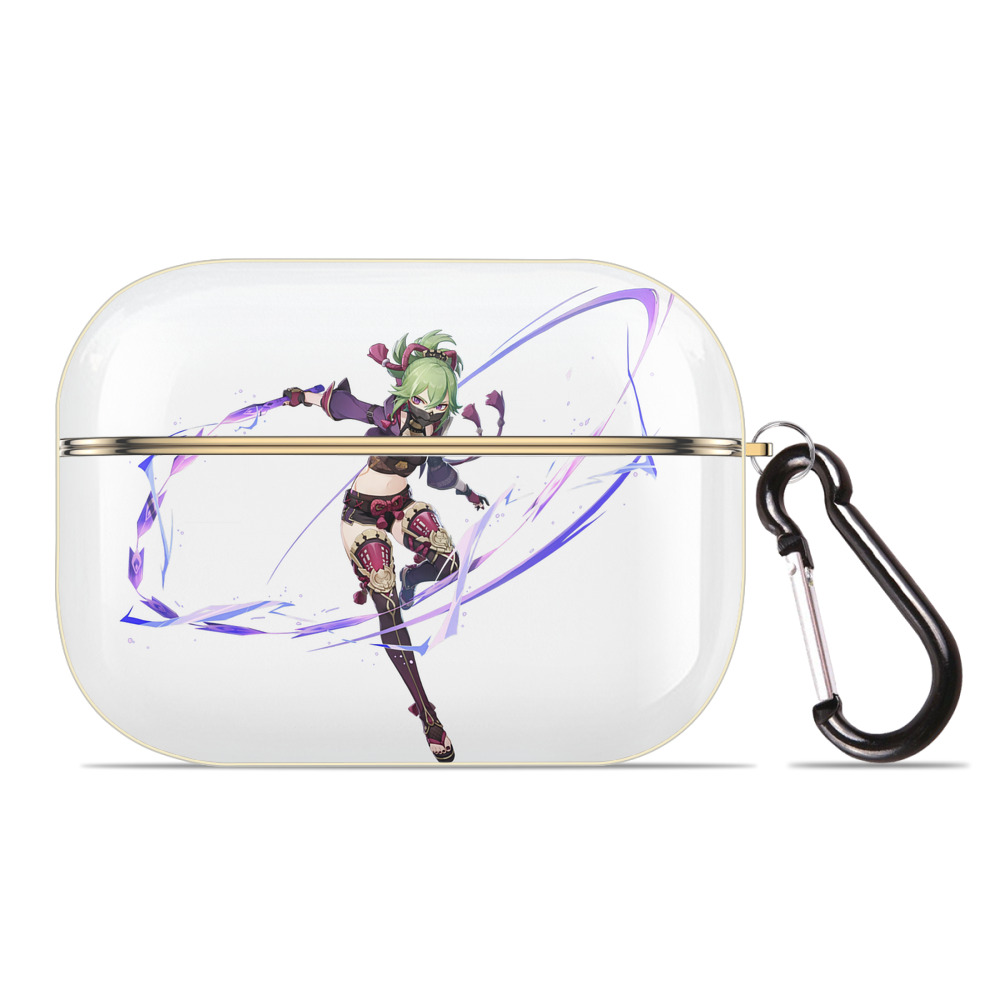 げんし神  久岐忍 くき しのぶ genshin Kuki Shinobu 【AirPods Pro用】ハードシェル保護ケース｜耐衝撃・防指紋・カラビナ付き商品仕様