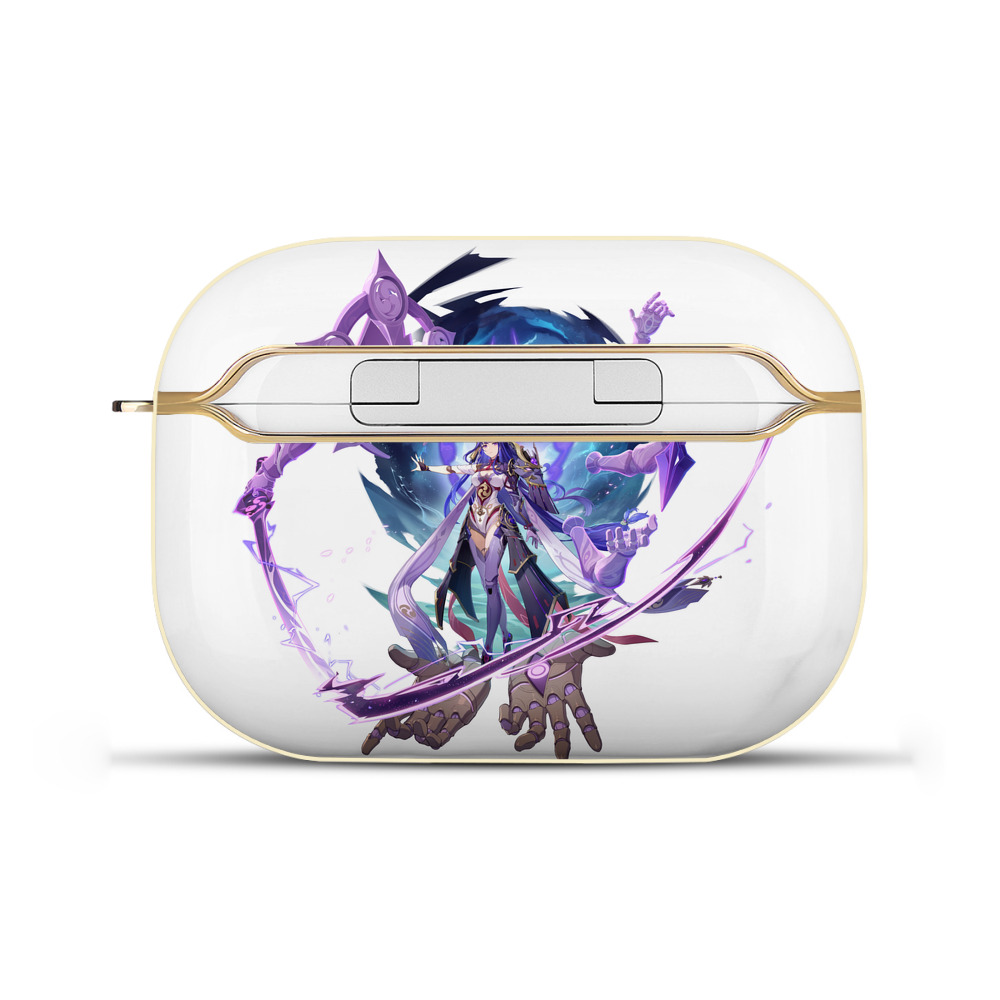 げんし神 雷電将軍 らいでんしょうぐん genshin Raiden Shogun 【AirPods Pro用】ハードシェル保護ケース｜耐衝撃・防指紋・カラビナ付き商品仕様