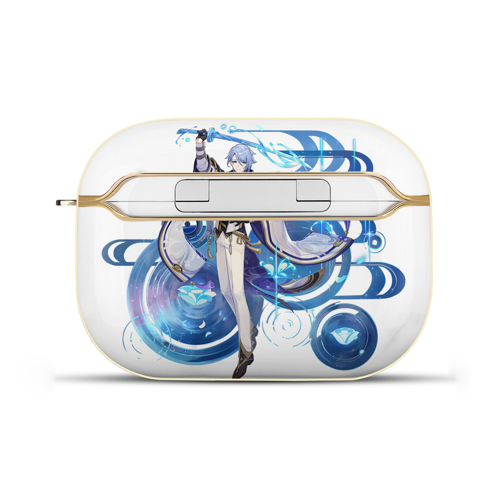 げんし神 神里綾人 かみさとあやと genshin Kamisato Ayato 【AirPods Pro用】ハードシェル保護ケース｜耐衝撃・防指紋・カラビナ付き商品仕様