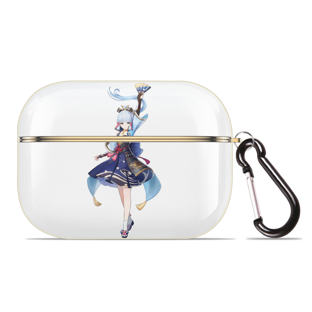 げんし神 神里綾華 神宮寺レン genshin Kamimiya Ren 【AirPods Pro用】ハードシェル保護ケース｜耐衝撃・防指紋・カラビナ付き商品仕様