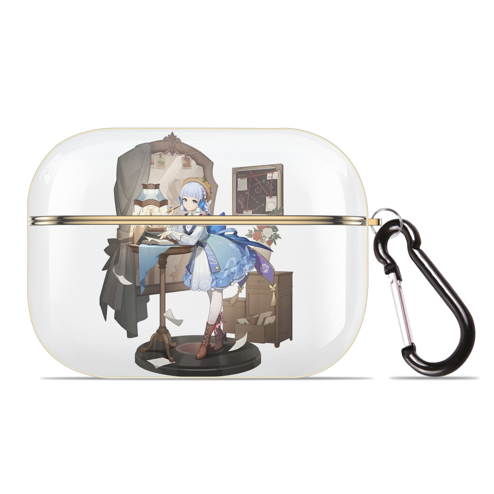 げんし神 神里綾華 神宮寺レン genshin Kamimiya Ren 【AirPods Pro用】ハードシェル保護ケース｜耐衝撃・防指紋・カラビナ付き商品仕様