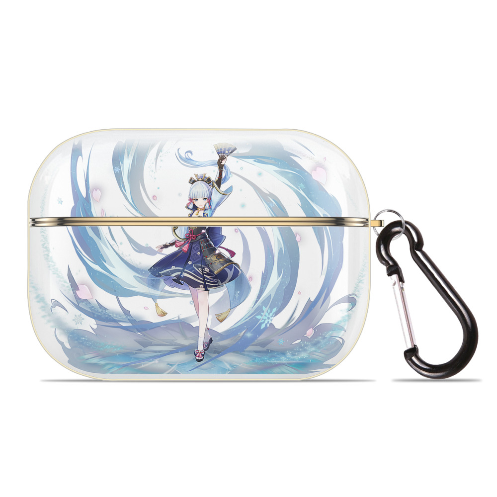 げんし神 神里綾華 神宮寺レン genshin Kamimiya Ren 【AirPods Pro用】ハードシェル保護ケース｜耐衝撃・防指紋・カラビナ付き商品仕様