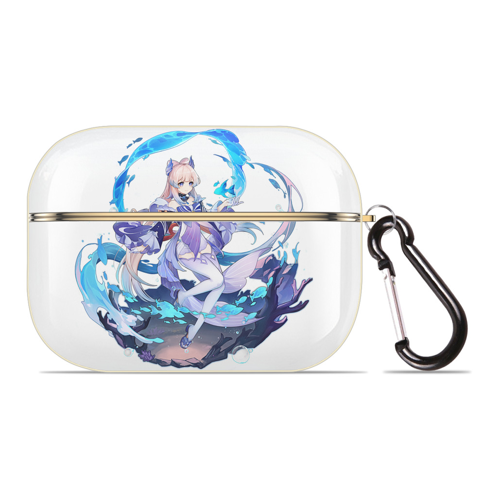 げんし神 珊瑚宮心海 サンゴノミヤ・ココミ genshin Sangonomiya Kokomi 【AirPods Pro用】ハードシェル保護ケース｜耐衝撃・防指紋・カラビナ付き商品仕様