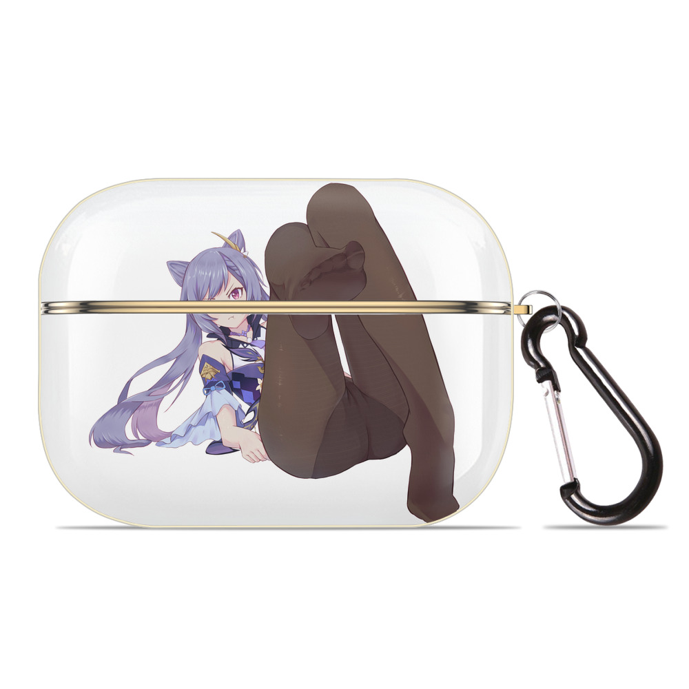 げんし神 刻晴 こくせい genshin Kokusei 【AirPods Pro用】ハードシェル保護ケース｜耐衝撃・防指紋・カラビナ付き商品仕様