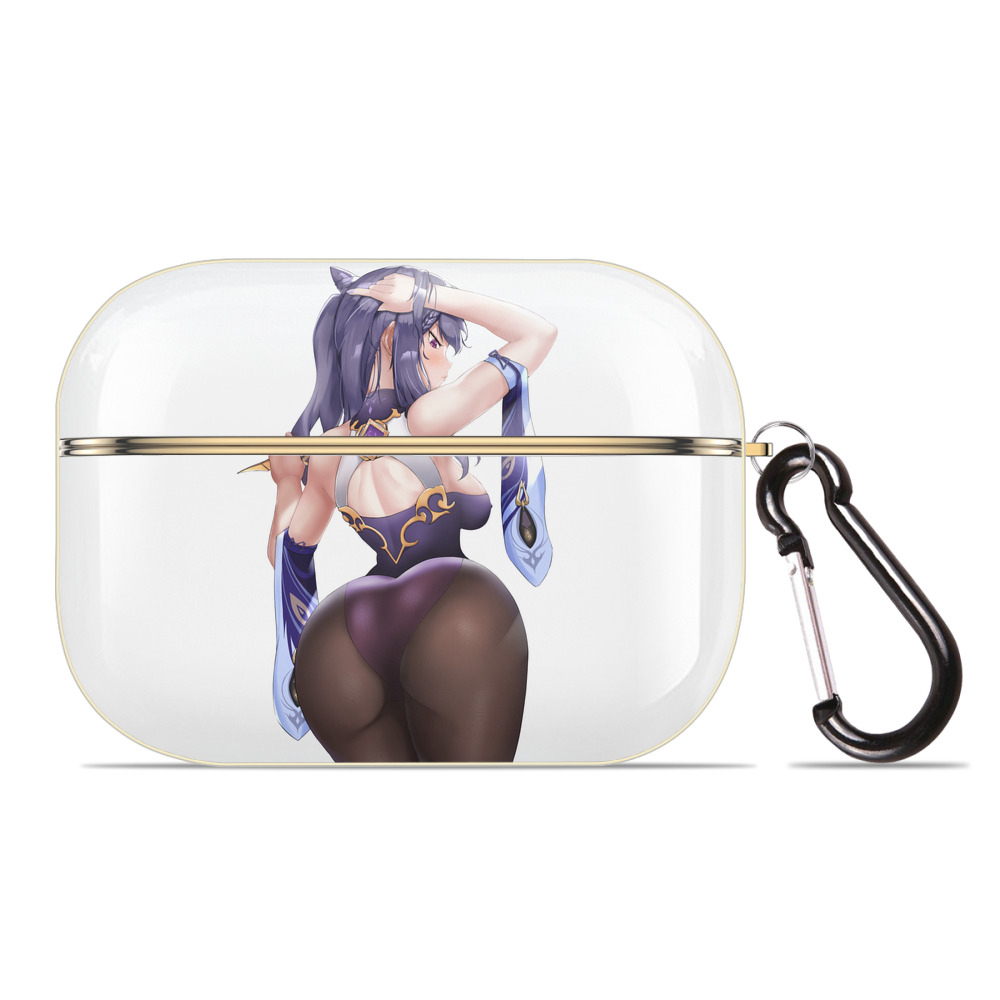 げんし神 刻晴 こくせい genshin Kokusei 【AirPods Pro用】ハードシェル保護ケース｜耐衝撃・防指紋・カラビナ付き商品仕様