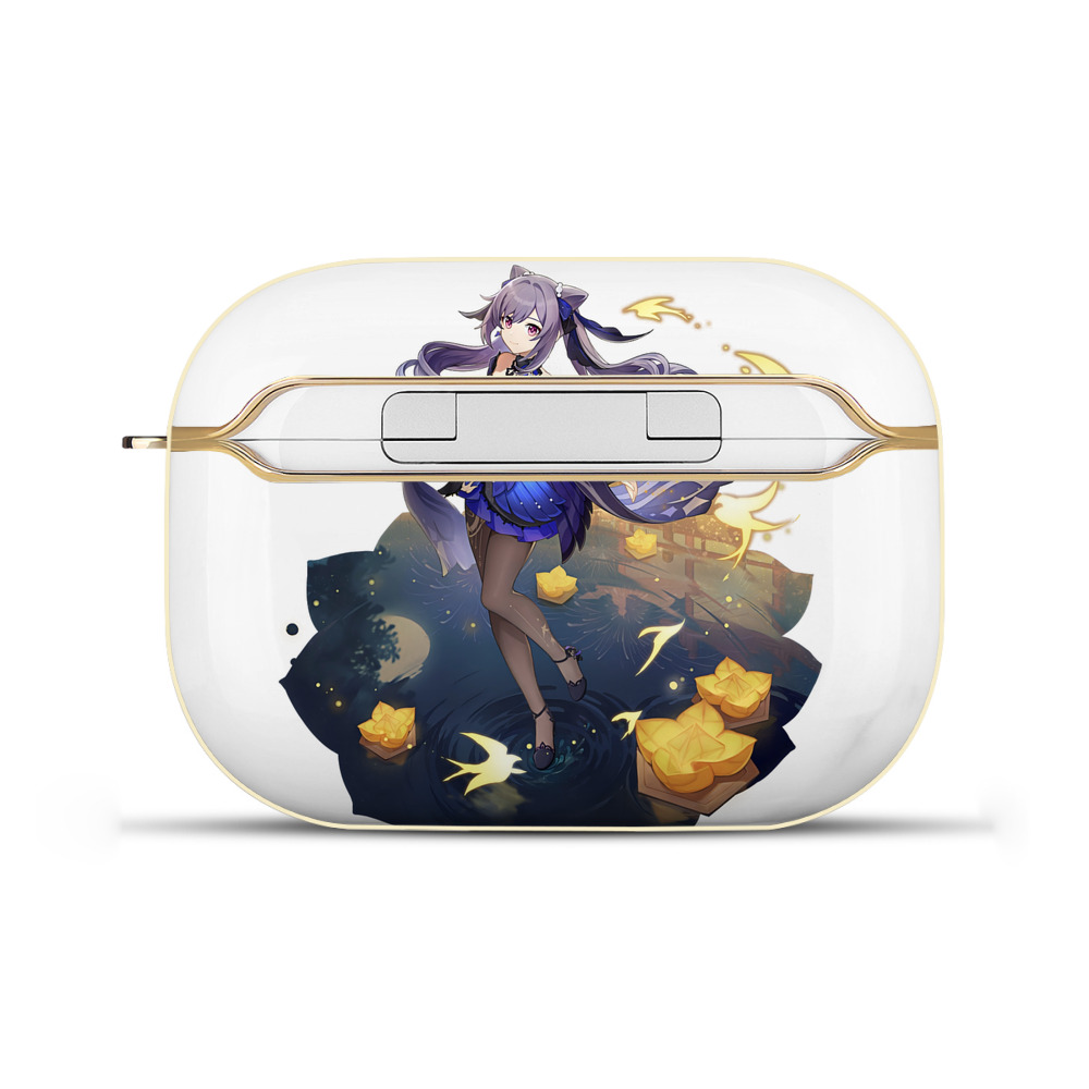 げんし神 刻晴 こくせい genshin Kokusei 【AirPods Pro用】ハードシェル保護ケース｜耐衝撃・防指紋・カラビナ付き商品仕様