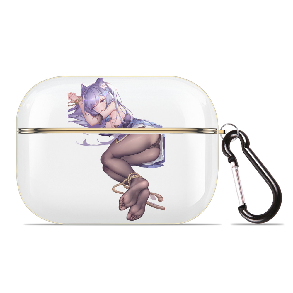 げんし神 刻晴 こくせい genshin Kokusei 【AirPods Pro用】ハードシェル保護ケース｜耐衝撃・防指紋・カラビナ付き商品仕様