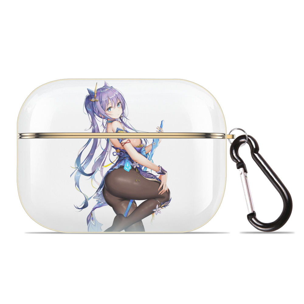 げんし神 刻晴 こくせい genshin Kokusei 【AirPods Pro用】ハードシェル保護ケース｜耐衝撃・防指紋・カラビナ付き商品仕様