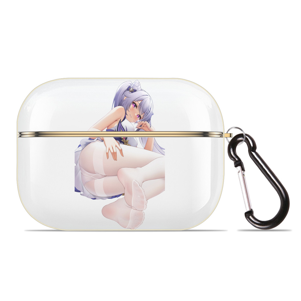 げんし神 刻晴 こくせい genshin Kokusei 【AirPods Pro用】ハードシェル保護ケース｜耐衝撃・防指紋・カラビナ付き商品仕様