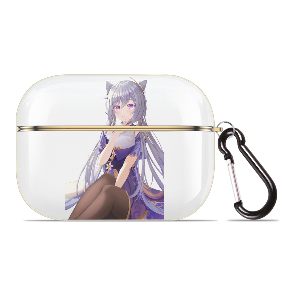 げんし神 刻晴 こくせい genshin Kokusei 【AirPods Pro用】ハードシェル保護ケース｜耐衝撃・防指紋・カラビナ付き商品仕様