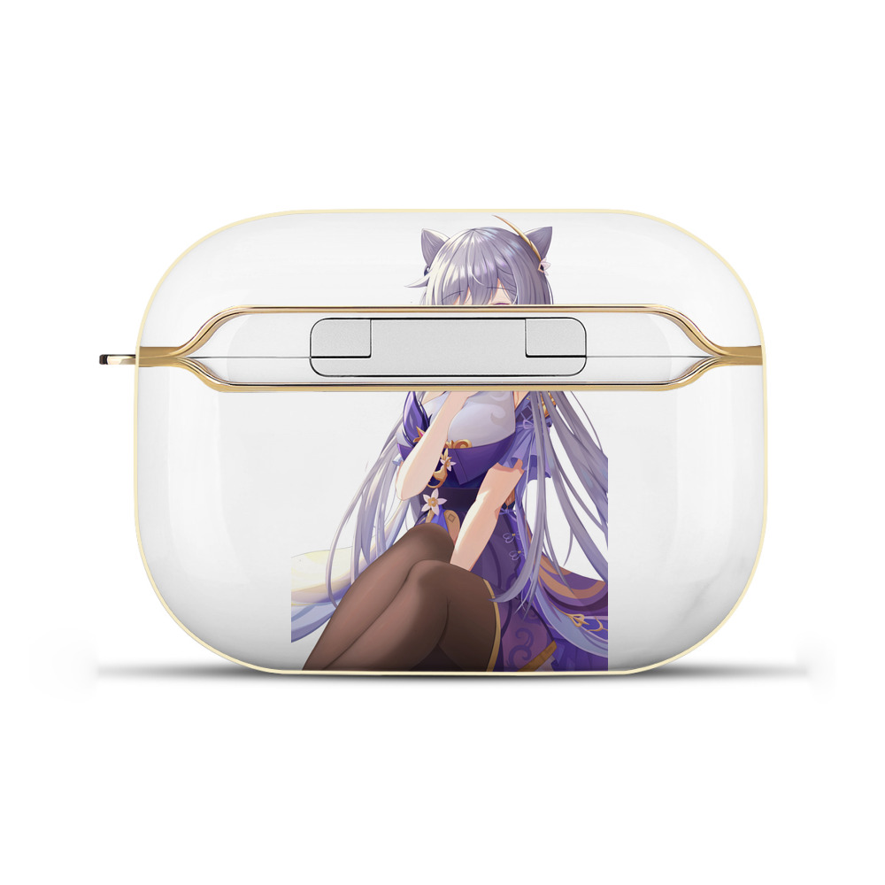 げんし神 刻晴 こくせい genshin Kokusei 【AirPods Pro用】ハードシェル保護ケース｜耐衝撃・防指紋・カラビナ付き商品仕様