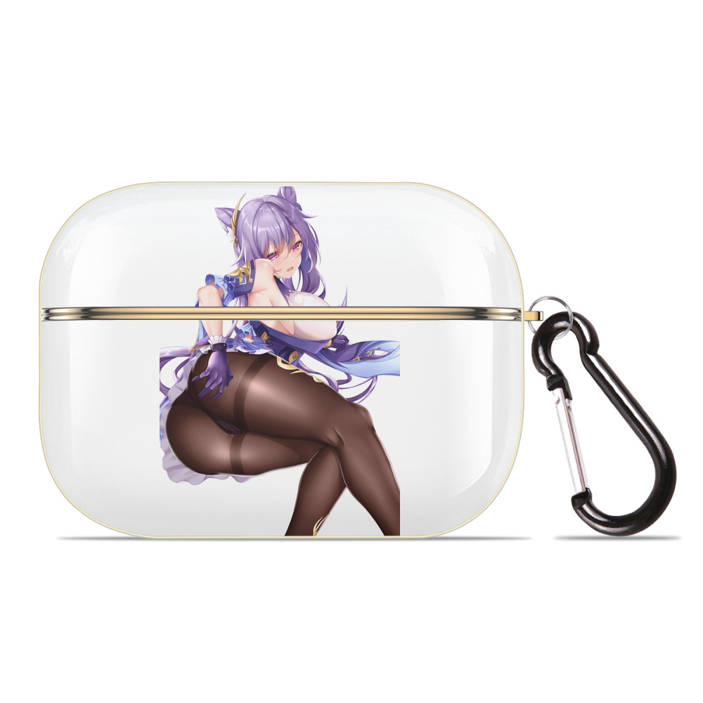 げんし神 刻晴 こくせい genshin Kokusei 【AirPods Pro用】ハードシェル保護ケース｜耐衝撃・防指紋・カラビナ付き商品仕様