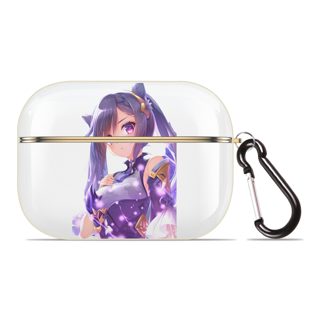 げんし神 刻晴 こくせい genshin Kokusei 【AirPods Pro用】ハードシェル保護ケース｜耐衝撃・防指紋・カラビナ付き商品仕様