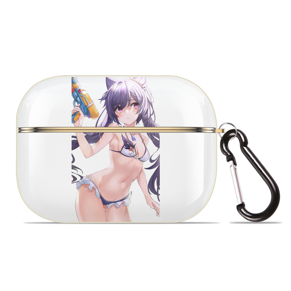 げんし神 刻晴 こくせい genshin Kokusei 【AirPods Pro用】ハードシェル保護ケース｜耐衝撃・防指紋・カラビナ付き商品仕様