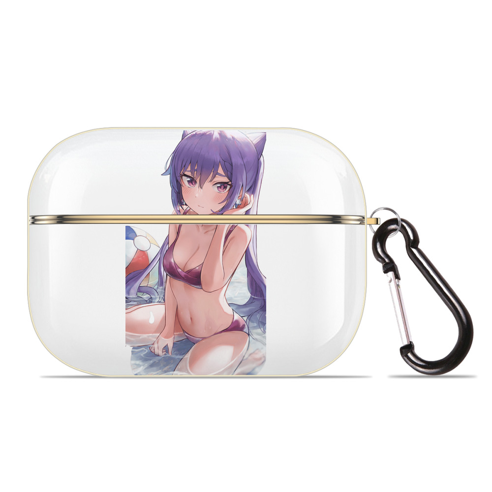 げんし神 刻晴 こくせい genshin Kokusei 【AirPods Pro用】ハードシェル保護ケース｜耐衝撃・防指紋・カラビナ付き商品仕様