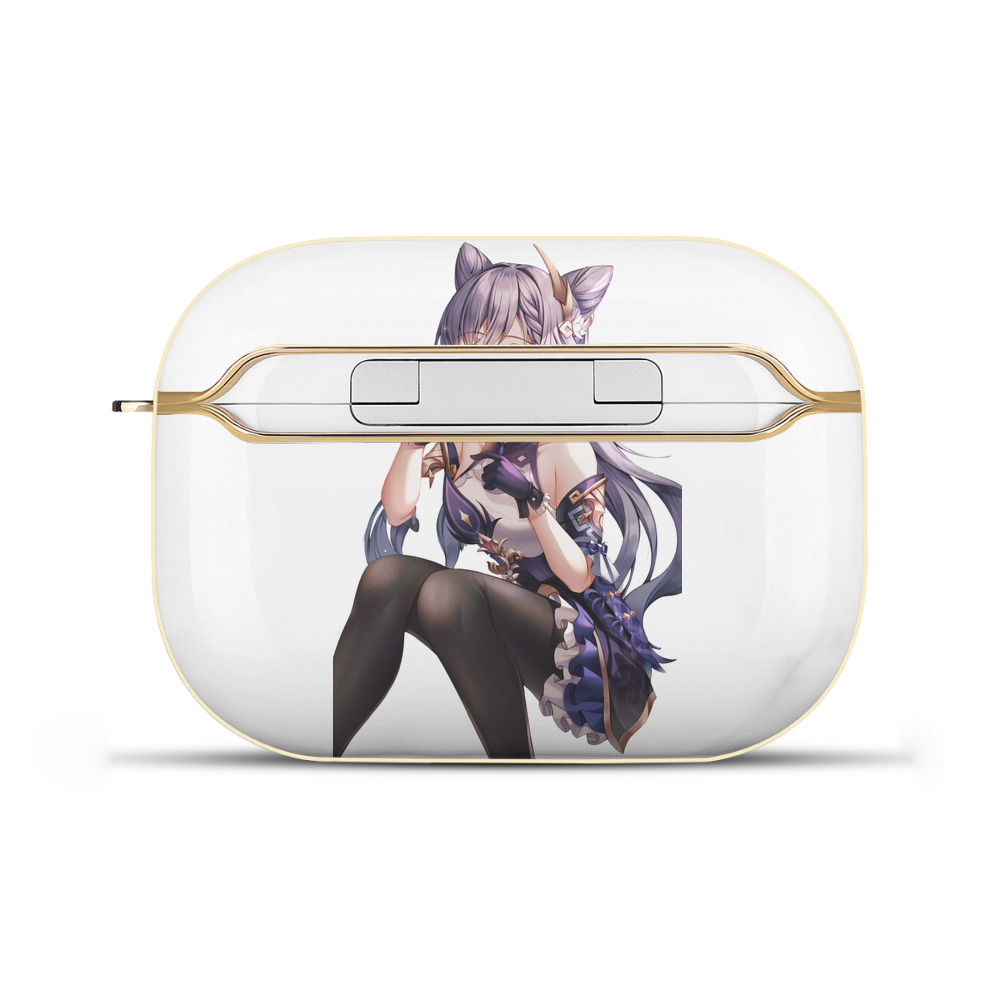 げんし神 刻晴 こくせい genshin Kokusei 【AirPods Pro用】ハードシェル保護ケース｜耐衝撃・防指紋・カラビナ付き商品仕様