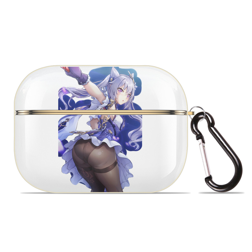 げんし神 刻晴 こくせい genshin Kokusei 【AirPods Pro用】ハードシェル保護ケース｜耐衝撃・防指紋・カラビナ付き商品仕様