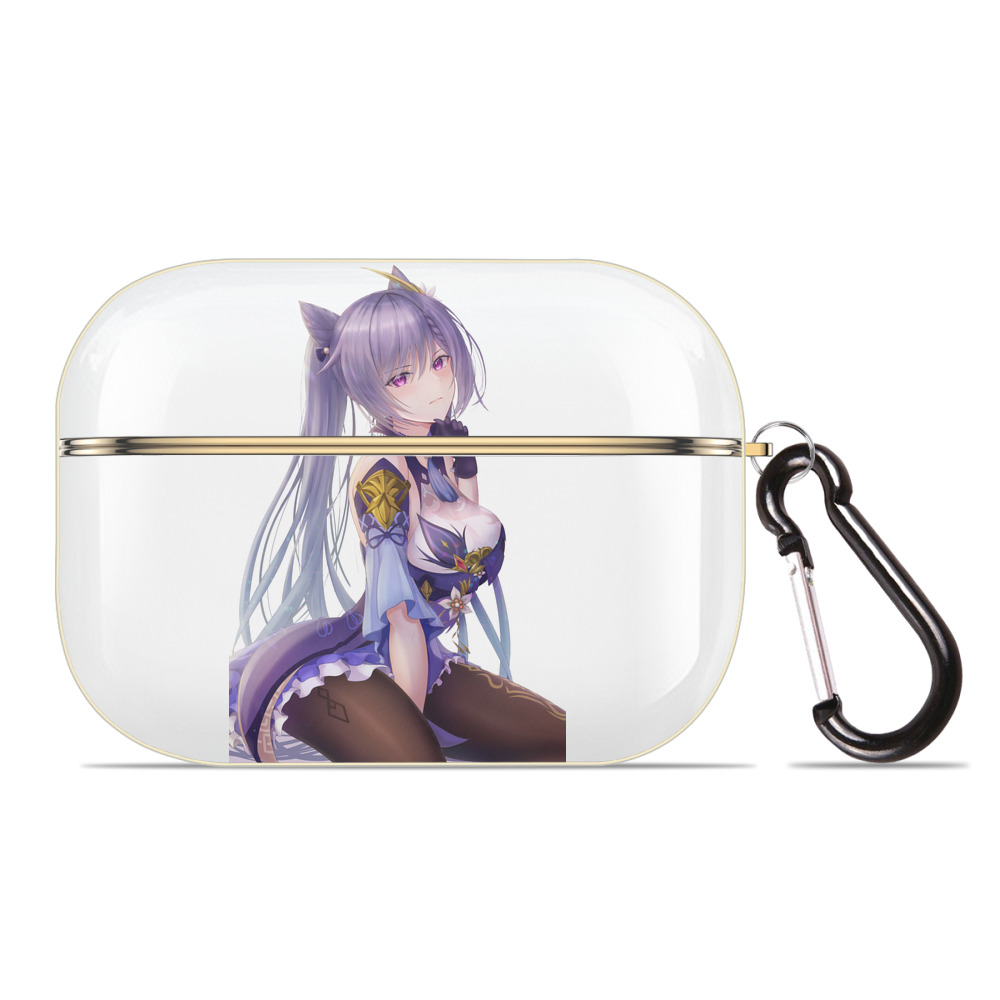 げんし神 刻晴 こくせい genshin Kokusei 【AirPods Pro用】ハードシェル保護ケース｜耐衝撃・防指紋・カラビナ付き商品仕様