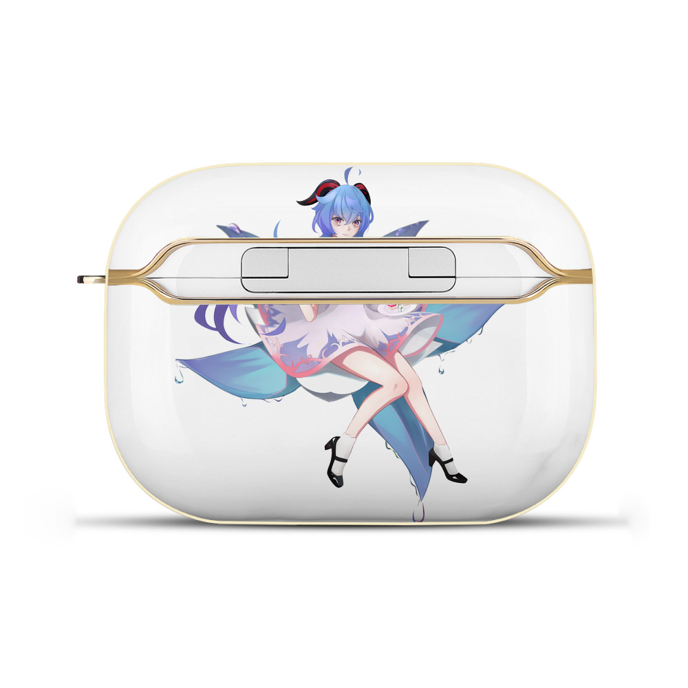 げんし神 甘雨 かんう genshin Ganyu 【AirPods Pro用】ハードシェル保護ケース｜耐衝撃・防指紋・カラビナ付き商品仕様